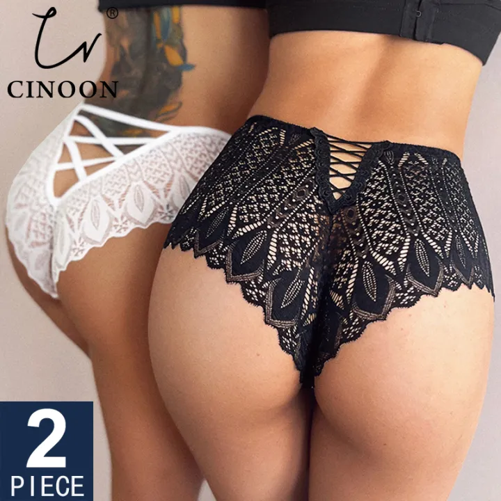 Low-Waist Briefs Hollow Out G String- 2Pcs