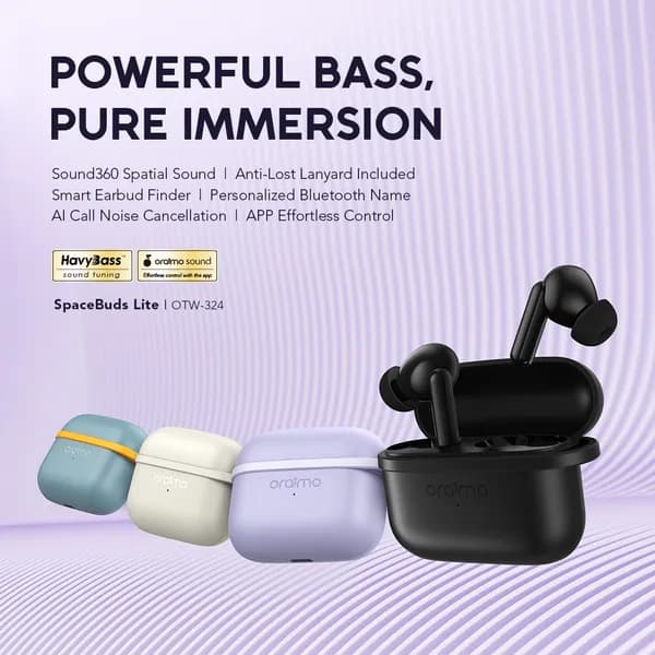 Oraimo SpaceBuds Lite Sound360 Anti-Lost True Wireless Earbuds 2