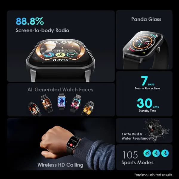 Watch 5 2.01" HD Panda Glass 1ATM Smart Watch 2