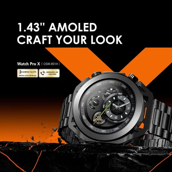 Watch Pro X 1.43'' Amoled IP68 Smart Watch with 2 Replaceable Watch Cases & Straps 3