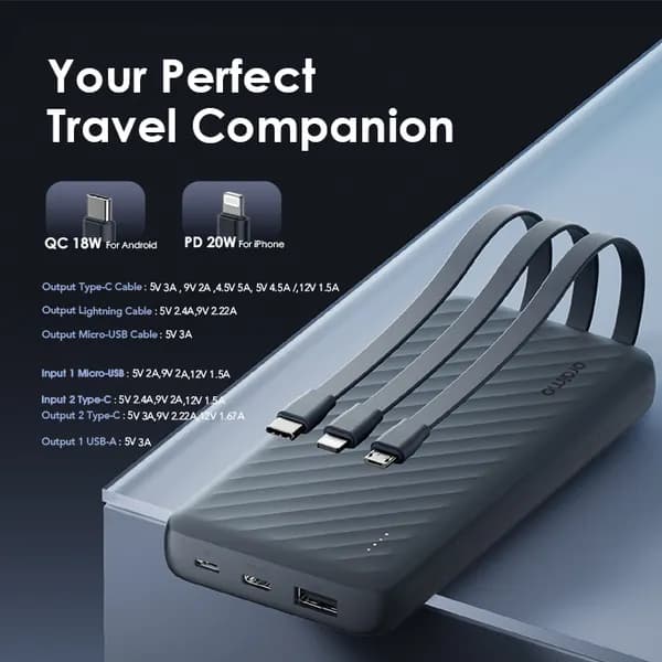 Oraimo Slice Link Pro 10000mAh 22.5W Power Bank 3