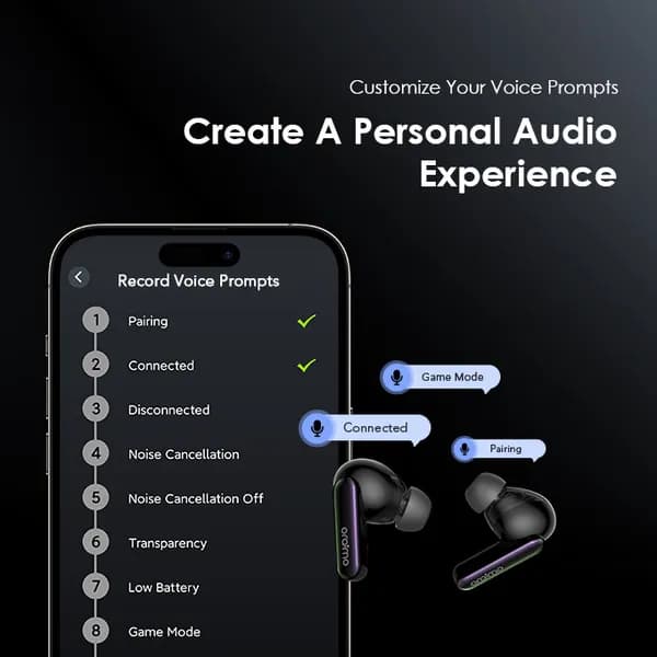 Oraimo SpaceBuds Hybrid ANC True Wireless Earbuds Customized Voice Prompt 5