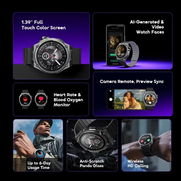 Watch Nova RV 1.39" HD Video Watch Faces IP68 Smart Watch 3