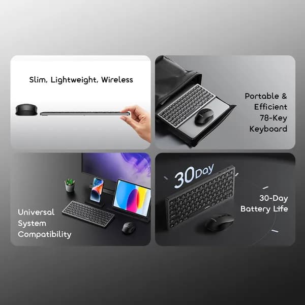 Oraimo NimbleType Wireless Keyboard Mouse Kit 3