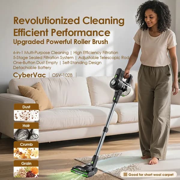 CyberVac 180W Wireless Stick Vacuum Cleaner 2