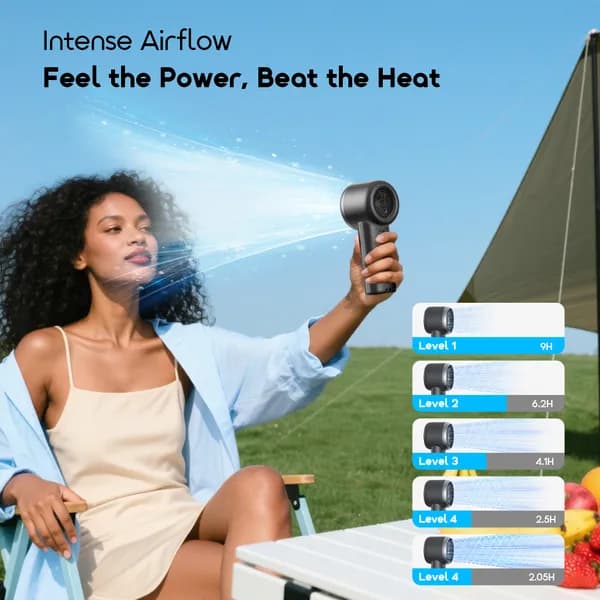 Oraimo TurboFan Air Handheld Fan Intense Airflow 5