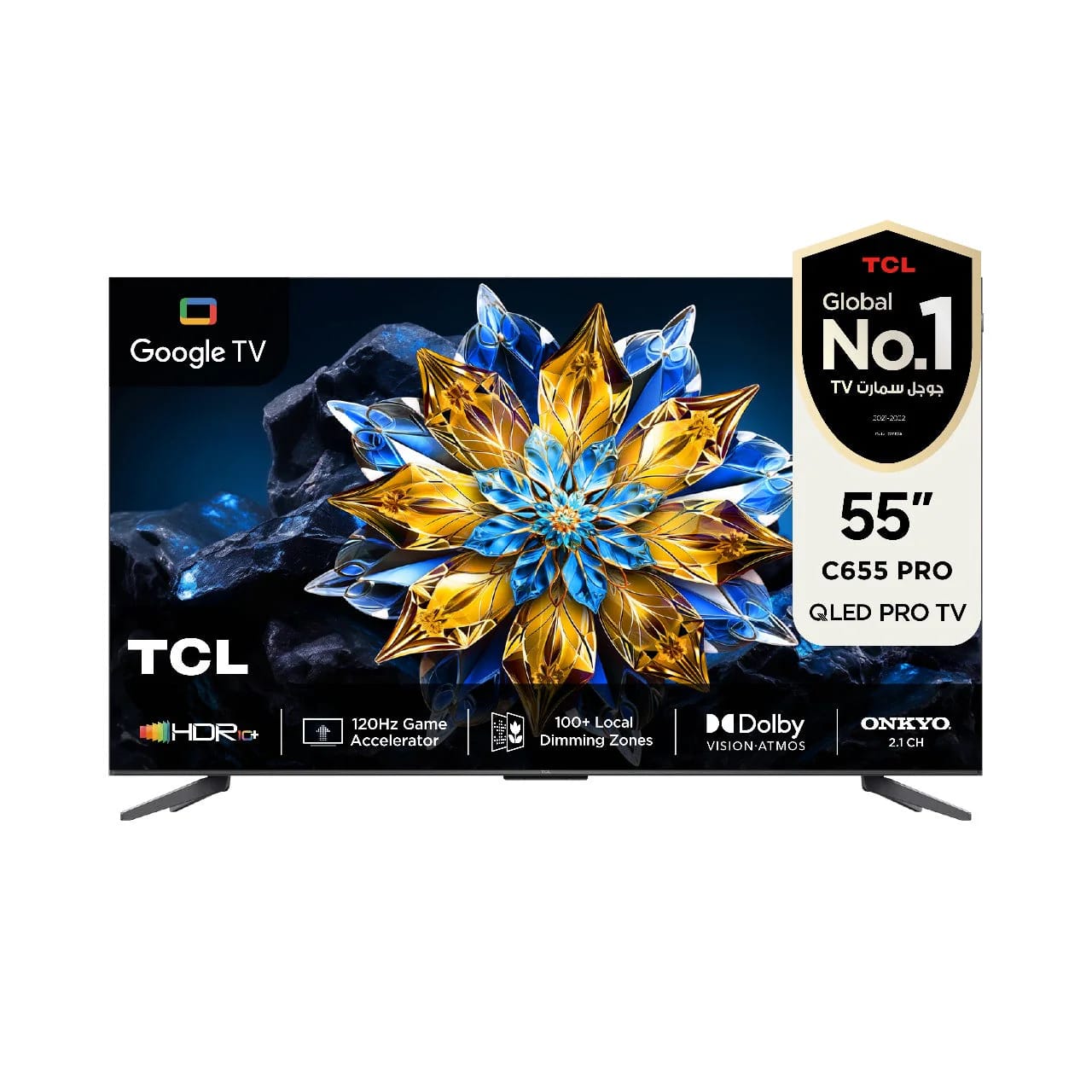 TCL 55-inch QLED PRO 4K Ultra HD Smart Google TV, 55C655