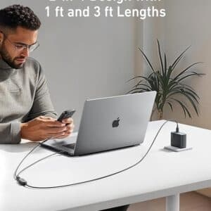 Anker Cable,4FT 2-in-1 USB C to USB C Cable 140W Max 2