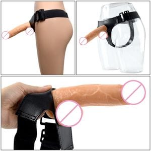 Strap on Dildo Artificial Penis 8" With Belt Wearable Toys.