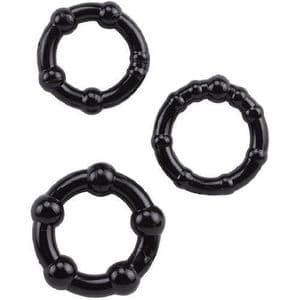 Beaded Male Rubber Delay Ejaculation - 3 Pcs 1