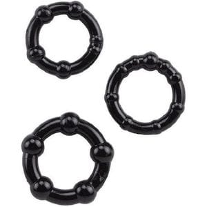 Beaded Male Rubber Delay Ejaculation - 3 Pcs